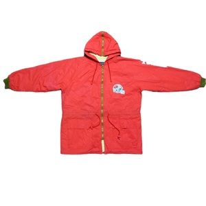 Vintage San Francisco 49ers Red Hooded Rain Parka Jacket Youth Large (12-14)